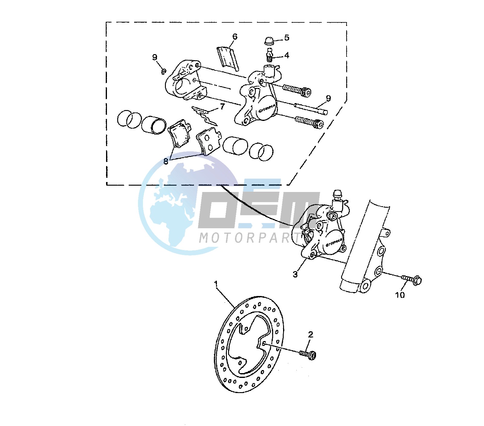 FRONT BRAKE CALIPER 3D43-4C