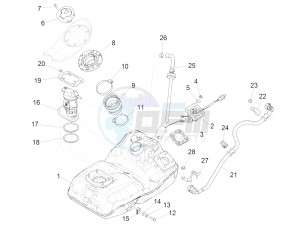 Medley 150 4T ie ABS (EMEA) drawing Fuel tank