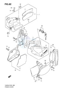 VL800 INTRUDER EU drawing FRAME COVER