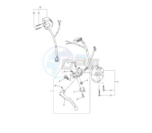 FZ1 1000 drawing HANDLE SWITCH AND LEVER