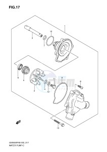 GSX650F (E2) Katana drawing WATER PUMP