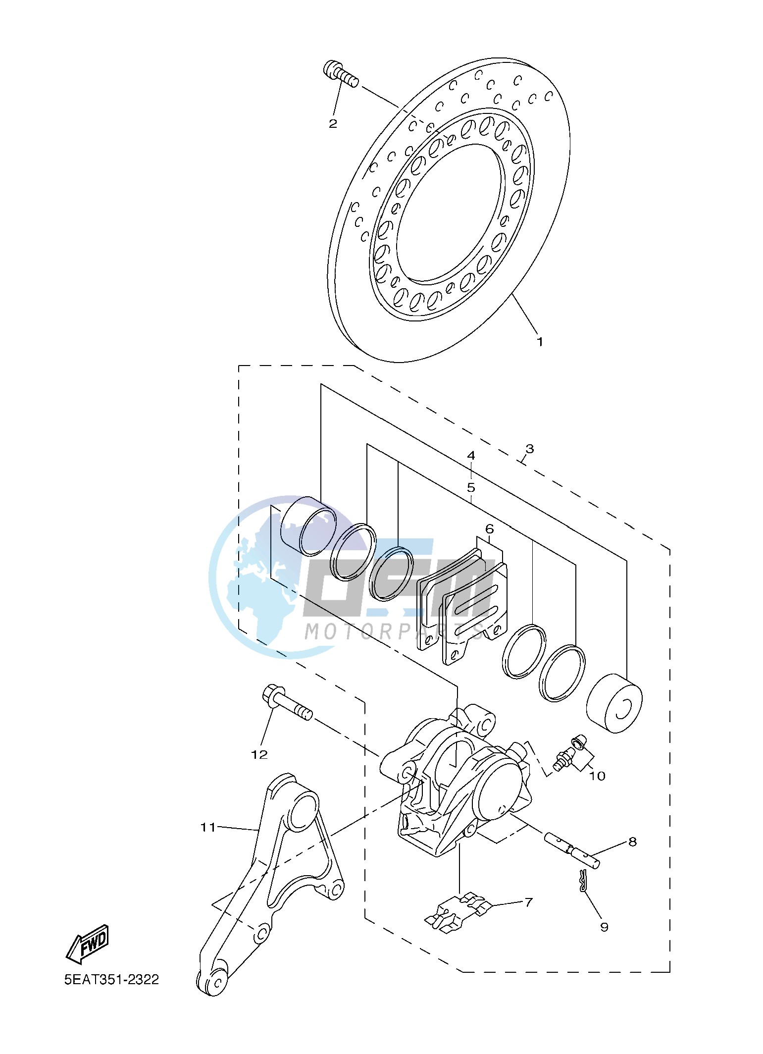 REAR BRAKE CALIPER