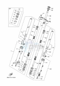 XSR700 MTM690 (BEE1) drawing FRONT FORK