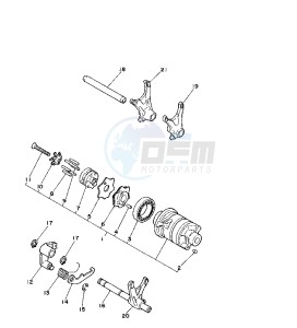 TT A 350 drawing SHIFT CAM-FORK