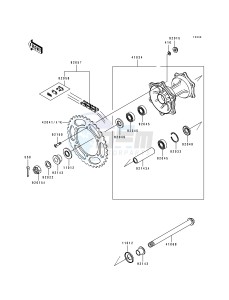 KX 500 E [KX500] (E9) [KX500] drawing REAR HUB