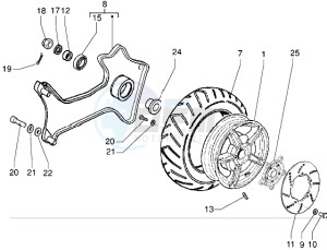 X9 125 drawing Rear Wheel