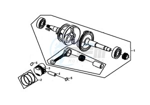 ALLO 50 (25 KM/H) (AJ05WA-NL) (L8-M0) drawing CRANK SHAFT / ALLO 50 (25 KM/H) (AJ05WA-NL) (L8-M0)