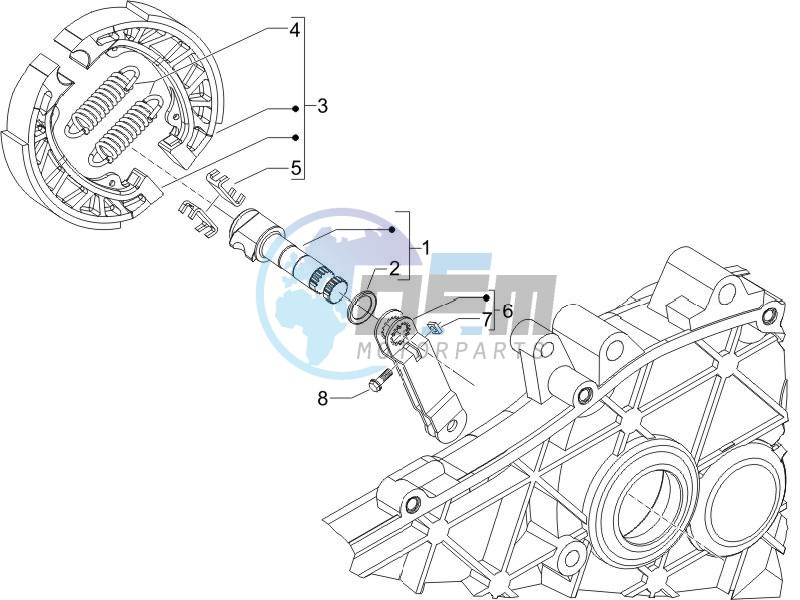 Rear brake - Brake jaw