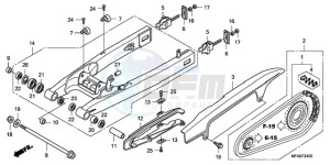 CBF1000AA UK - (E / MKH) drawing SWINGARM