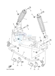 YFM450FWAD YFM450PE GRIZZLY 450 EPS (2LC2 2LC3 2LC4) drawing REAR SUSPENSION