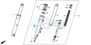 SH125 drawing FRONT FORK