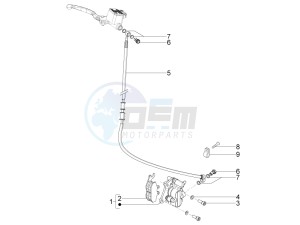 TYPHOON 125 4T 2V E3 (APAC) drawing Brakes pipes - Calipers