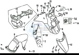 CROX 50 (25 KM/H) (AE05WA-NL) (E4) (L8-M1) drawing REAR FENDER REAR INNER FENDER