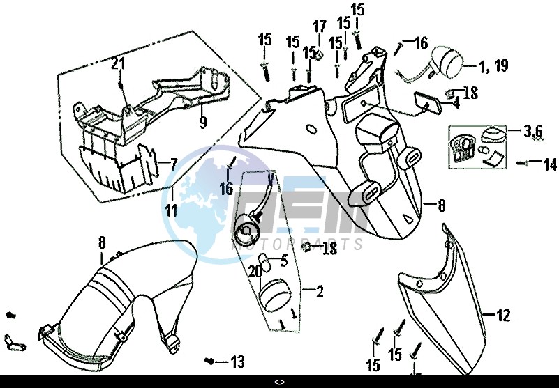 REAR FENDER REAR INNER FENDER