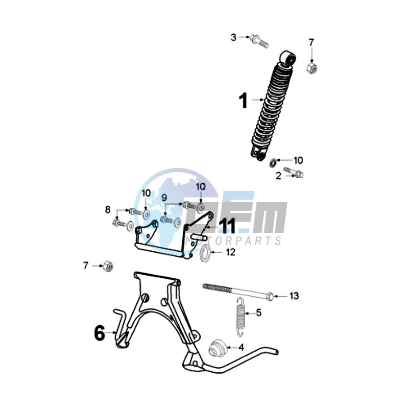 REAR SHOCK AND STAND