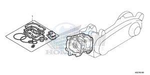 SH300AG TRX250T Europe Direct - (ED) drawing GASKET KIT A