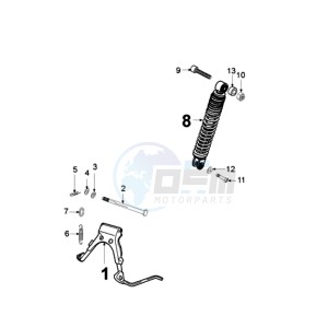 LUDIX 10 RVA ONE drawing REAR SHOCK AND STAND