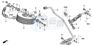 XR400R drawing OIL COOLER