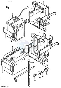 DR125S (F-H-J) drawing BATTERY