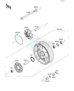 VN 1500 A [VULCAN 88] (A1-A5) [VULCAN 88] drawing REAR HUB