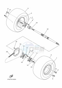 YFM700R (BCX8) drawing REAR WHEEL