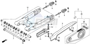 VTR1000F FIRE STORM drawing SWINGARM