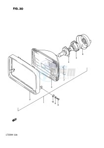 LT250R (E28) drawing HEADLAMP