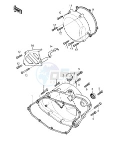 KDX 250 A [KDX250] (A1) [KDX250] drawing ENGINE COVERS