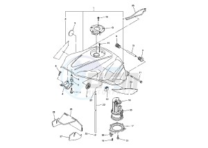 YZF R6 600 drawing FUEL TANK MY03