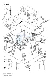 VL800 (E3-E28) VOLUSIA drawing WIRING HARNESS (VL800CL1 E33)