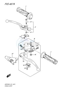 GSR750Z ABS EU drawing HANDLE LEVER