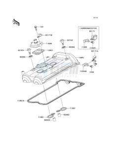 ER 650 A [ER-6N (EUROPEAN] (A6S-A8F) A6S drawing CYLINDER HEAD COVER