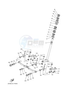 MW125A TRICITY 125 ABS (2CM2 2CMC) drawing STEERING 2