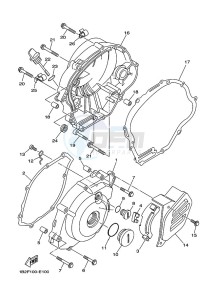 TT-R125LWE (2PTJ) drawing CRANKCASE COVER 1