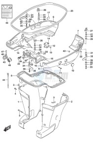 DF 300AP drawing Side Cover w/Transom (X or XX)