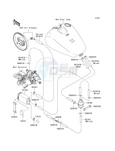 VN 1500 N [VULCAN 1500 CLASSIC] (N4) N4 drawing FUEL EVAPORATIVE SYSTEM-- CA- -