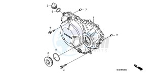 VFR1200FD VFR1200F UK - (E) drawing RIGHT CRANKCASE COVER (VFR1200F)