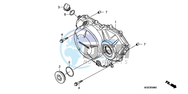 RIGHT CRANKCASE COVER (VFR1200F)