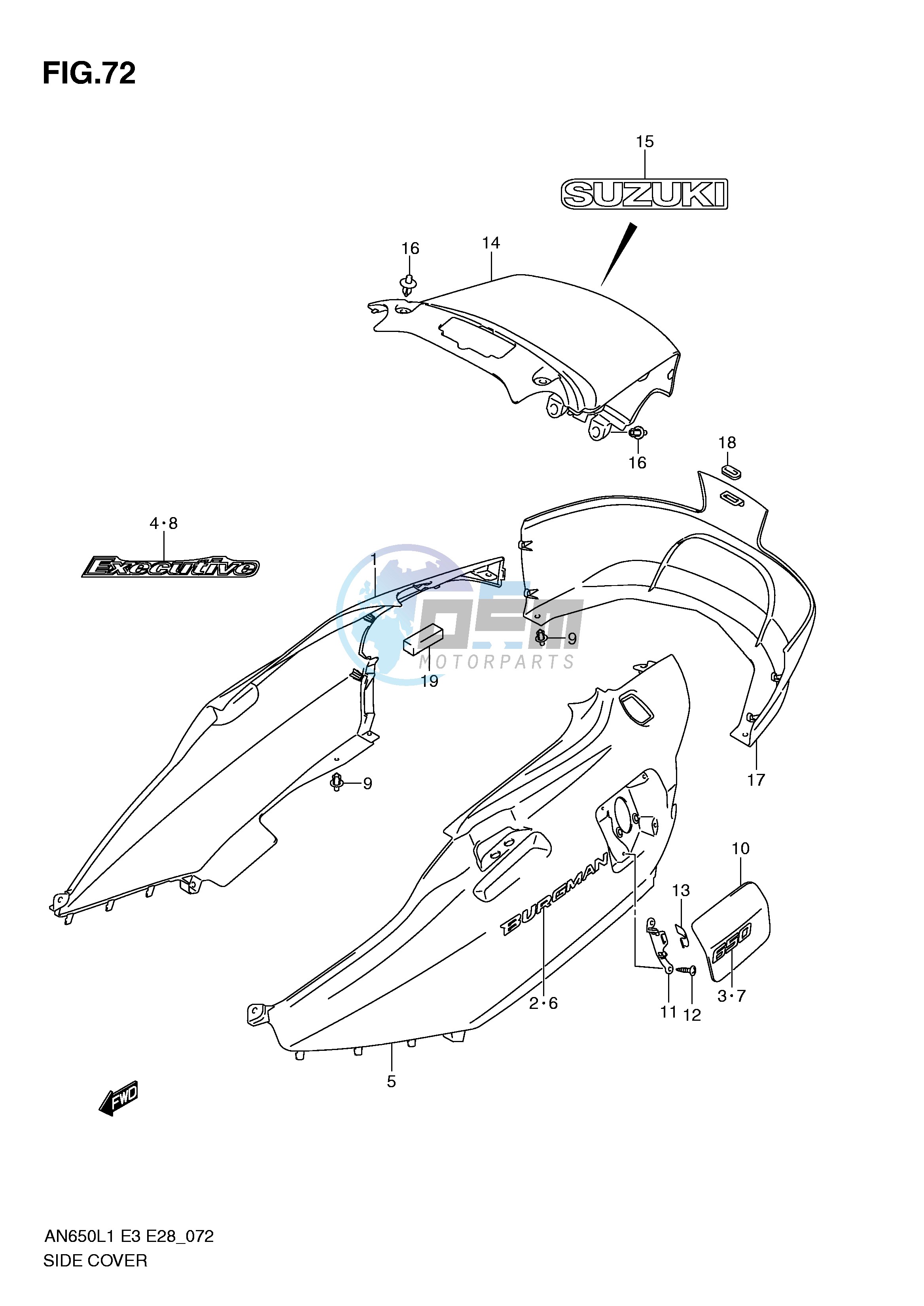 SIDE COVER (AN650AL1 E28)