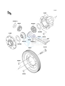 MULE 3010 DIESEL 4x4 KAF950D8F EU drawing Differential