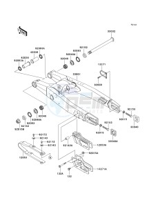 KX 250 M (M2) drawing SWINGARM