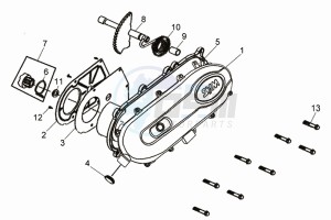 CELLO 50 45KMH drawing CRANKCASE COVER / GASKET