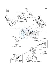 NINJA ZX-6R ZX600RDF FR GB XX (EU ME A(FRICA) drawing Turn Signals