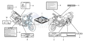 CB1300SA CB1300SUPERBOLD'OR drawing CAUTION LABEL (CB1300/A)