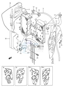 RM250 (E28) drawing RADIATOR (MODEL M N)