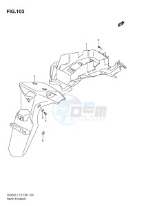 DL650 (E3) V-Strom drawing REAR FENDER (DL650AL1 E33)