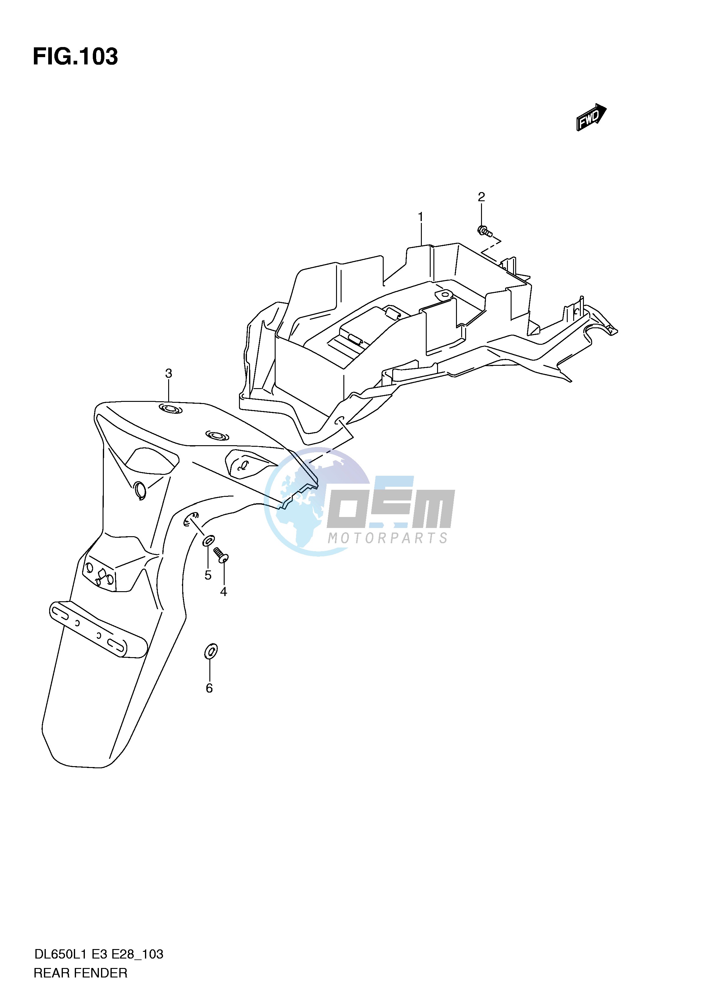 REAR FENDER (DL650AL1 E33)