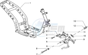 NRG 50 drawing Chassis - Central stand