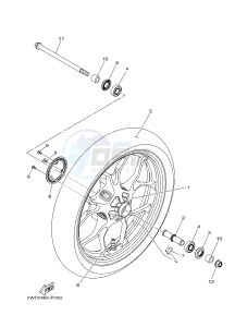 MTN320-A MTN-320-A MT-03 (B9A2) drawing FRONT WHEEL