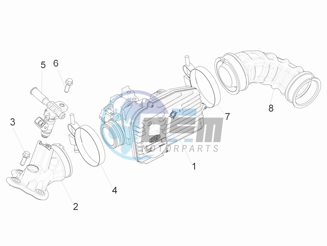 Throttle body - Injector - Union pipe